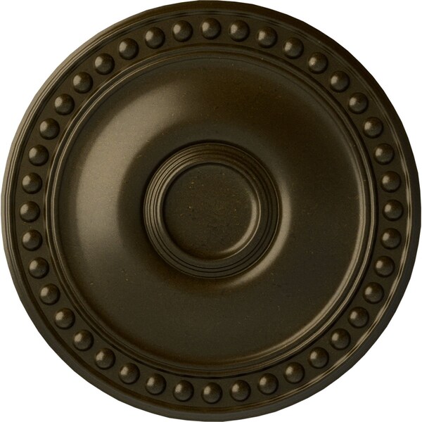 Ekena Millwork Foster Ceiling Medallion (Fits Canopies up to 5 5/8"), Hand-Painted Green Gold, 19 1/8"OD x 1"P CM19FOGGS - main